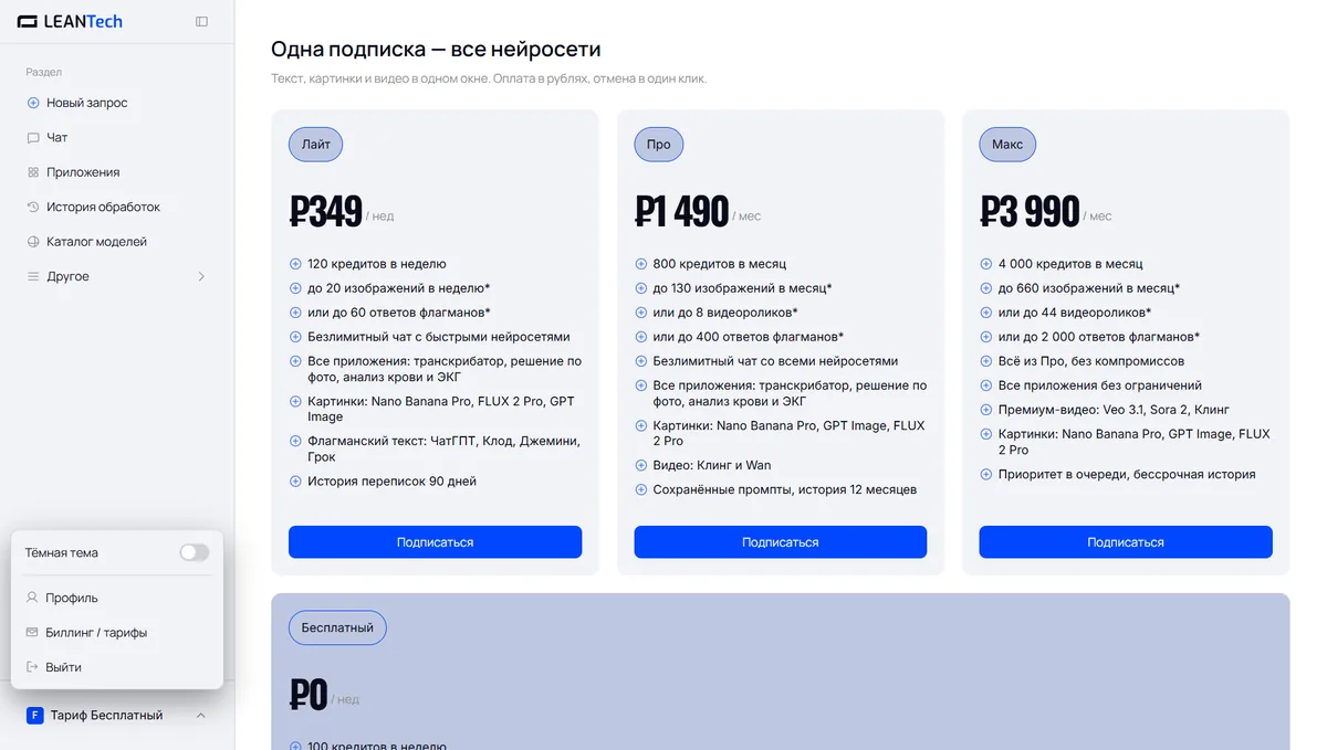 Оплата PixVerse AI картой РФ